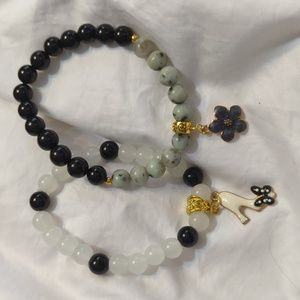 NATURAL STONE - Stretch Bracelet - 7" Set